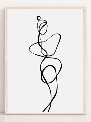 Woman Line Art poster 01 - Plakatbar.no