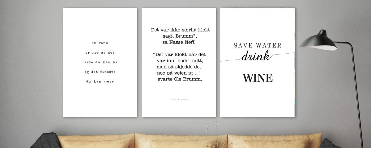 Ord og sitater | Plakatbar.no