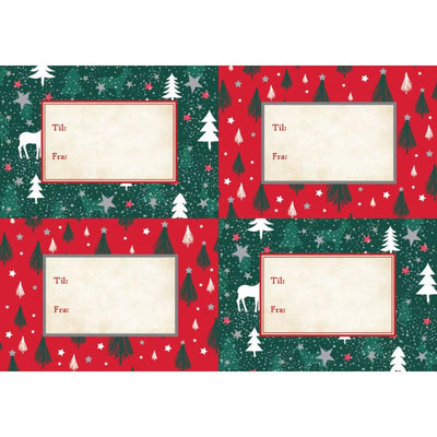 JULEMERKELAPPER, SELVKLEBENDE