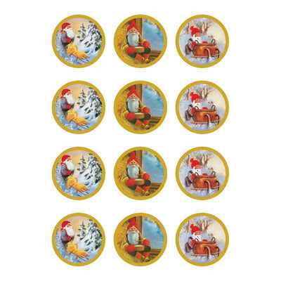 EKSKLUSIVE JULEKLISTREMERKER - Runde julemotiver