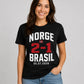 Norge slo Brasil 2–1 – Historisk supporter-T-skjorte