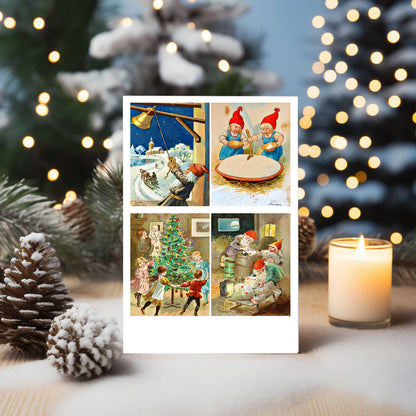 Julekort med nostalgiske motiv av Jenny Nyström 02 - 10pk