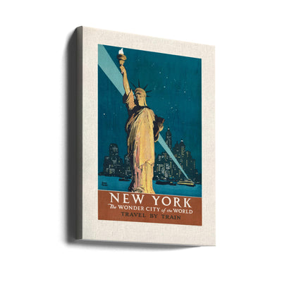 New York, the Wonder City of the World Travel By Train (1927) Poster By Adolph Treidler
