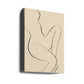 Minimal line art sitting nude