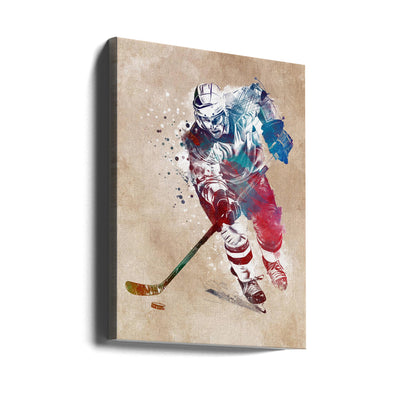 Hockey player sport art