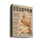 Bourbon Wall Art. Sexy Vintage Pin Up Girl Drinking Whiskey
