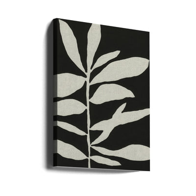 Linocut Branch #3 / White &amp; Black