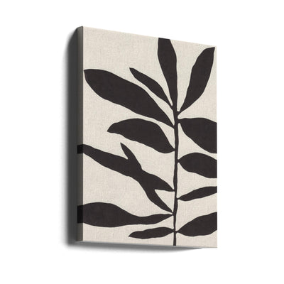 Linocut Branch #3 : Black & White