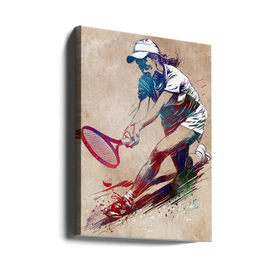 Tennis player sport art
