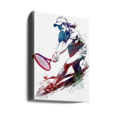 Tennis player sport art