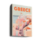 Santorini Greece Vintage Travel Poster