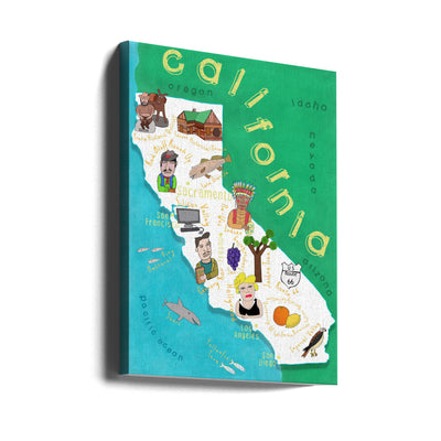 Illustrert kart over California