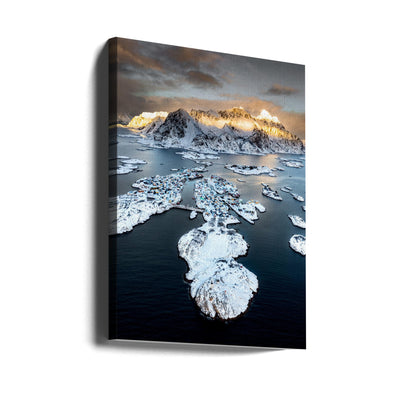 Snow covered islands