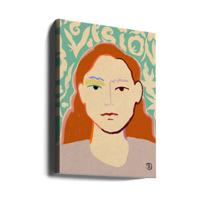 Stylized Face With Earthy Tones