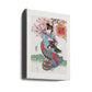 Japanese Woman (1828) Vintage Woodblock Print With Border
