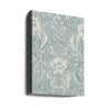 Floral Heritage Morris monochrome stripes chalky blue pattern