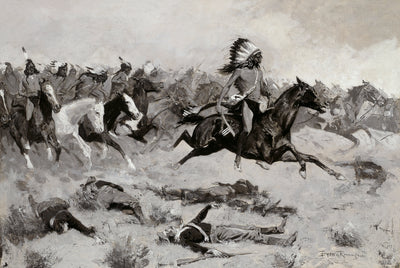 Frederic Remington - Rushing red lodges