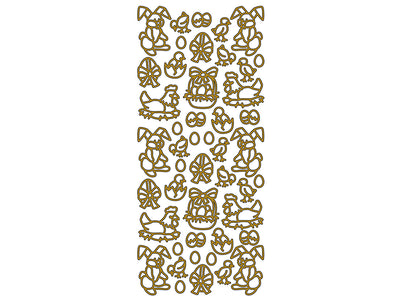 Påske gull stickers - Klistremerker