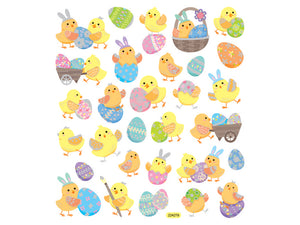 Påskekyllinger og egg stickers - Klistremerker