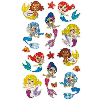 Havfruer med glitter - Klistremerker