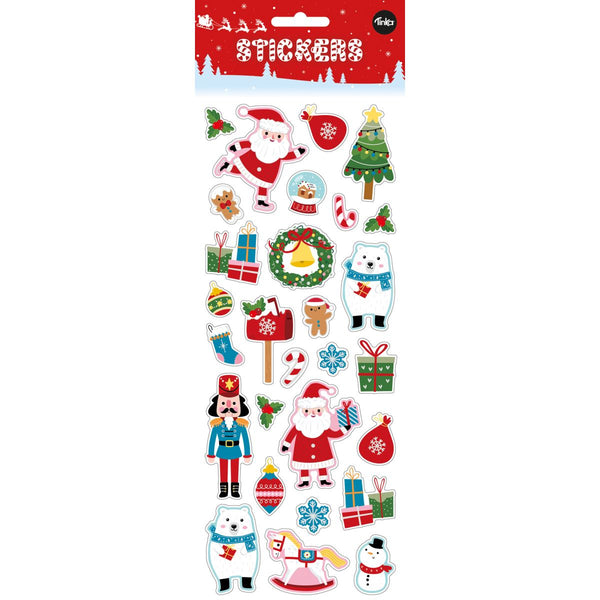 JULEKLISTREMERKER - JULEMOTIVER MED GLITTER