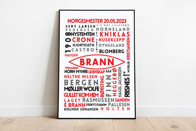 Sk Brann Norgesmester - Ordplakat