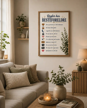 Regler hos bestemor og bestefar - Poster