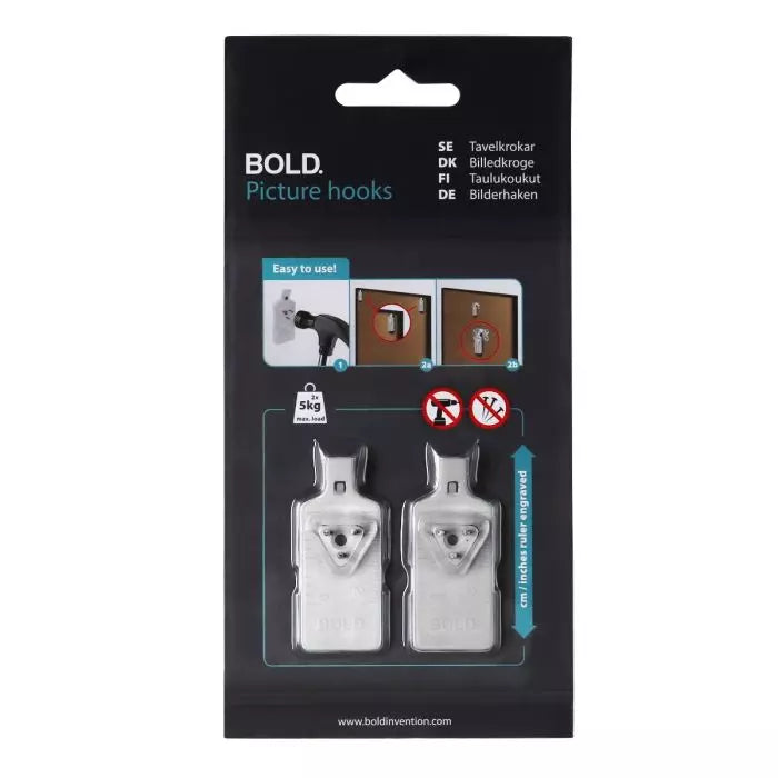 Bold picture hooks for oppheng av rammer og lerret på vegg