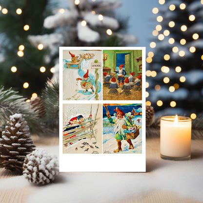 Julekort med nostalgiske motiv av Jenny Nyström 01 - 10pk