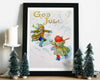 To barn god jul - Retro juleplakat - Jenny Nystrøm