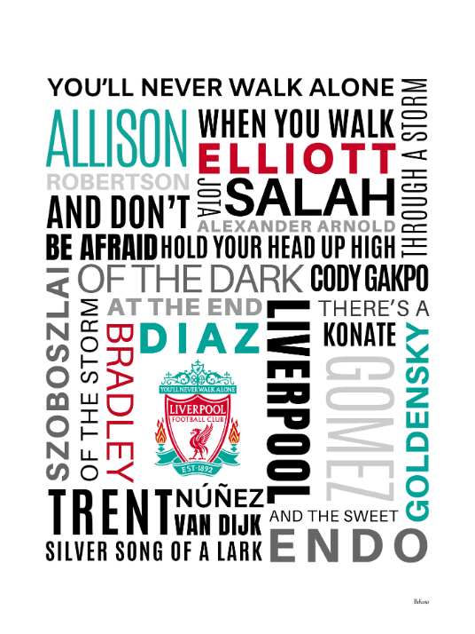 Liverpool 2023/2024 - Ordplakat