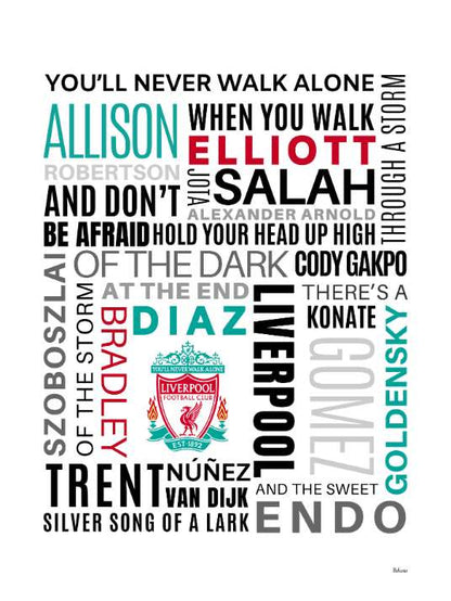 Liverpool 2023/2024 - Ordplakat