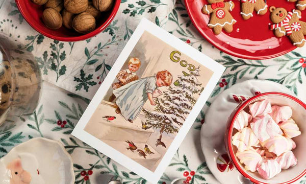 Barna mater fuglene - Retro juleplakat - Jenny Nystrøm