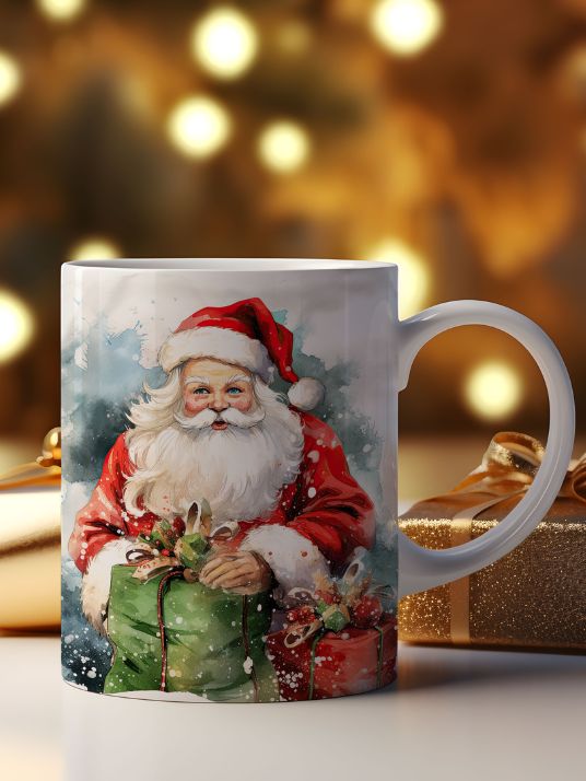 Christmas mug with Santa Claus