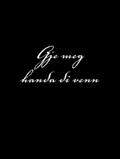 Give me your hand, friend - Poster with black background