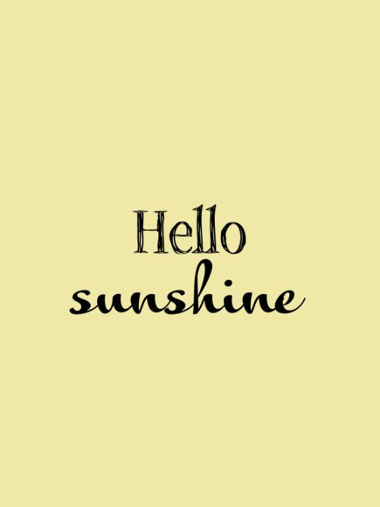Hello Sunshine Yellow - Poster or Canvas 
