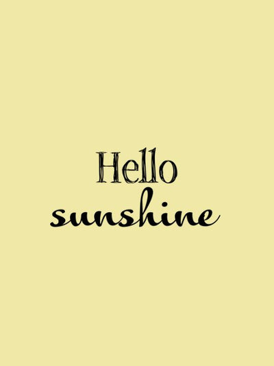 Hello Sunshine Yellow - Plakat eller lerret