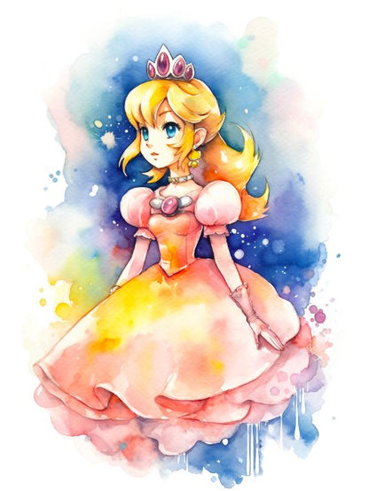 Plakat av prinsessen fra Super Mario