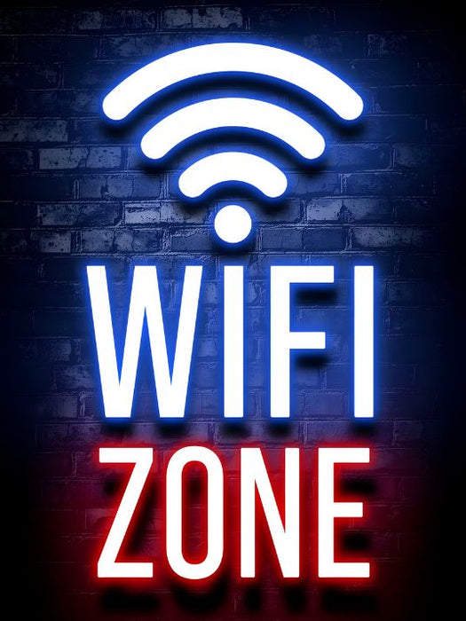 Neon Gamingplakat - WiFi Zone