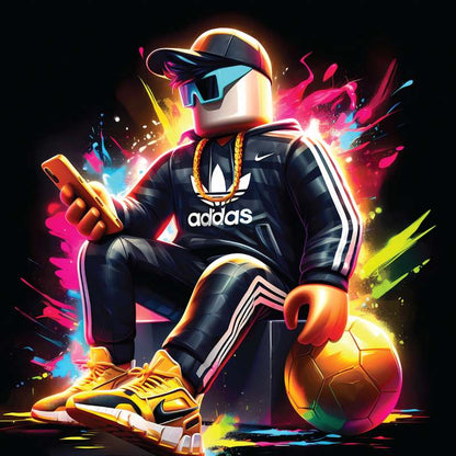 Roblox & Fotball - Gutt - Special Edition - Kvadratisk