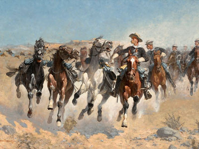 Frederic Remington - The fourth troopers moving the led horses