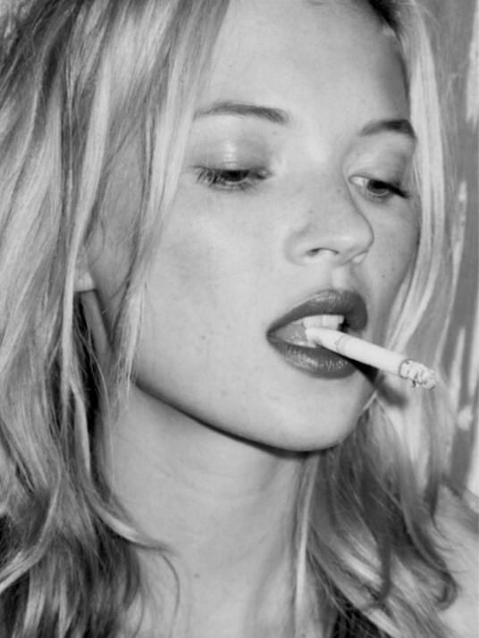 Kate Moss - Black & White Smoke