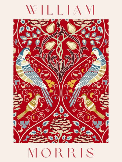 William Morris - Red bird pattern