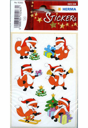 Christmas foxes - Stickers