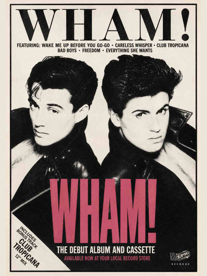 Wham! retroplakat – ikonisk 80-talls musikkplakat