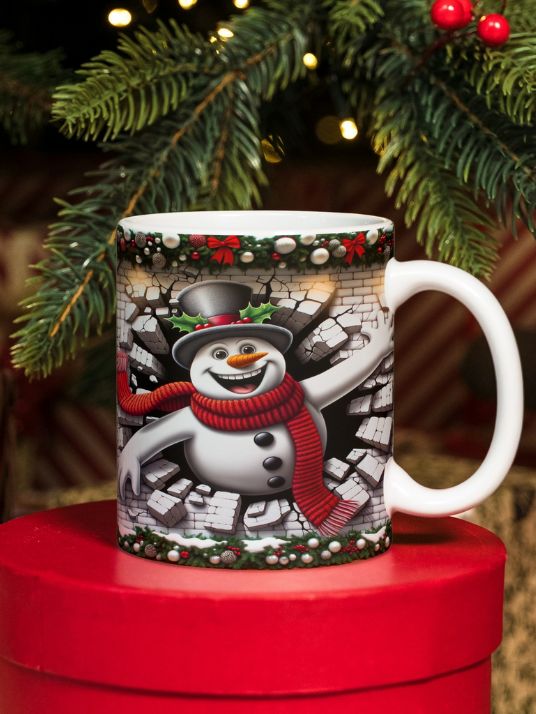 Christmas Mug - Snowman 3D 4