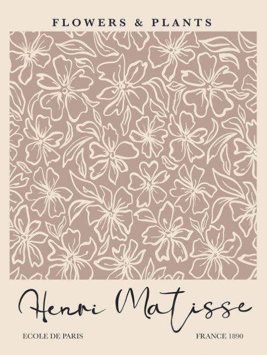 Matisse - Beige Flowers And Plants