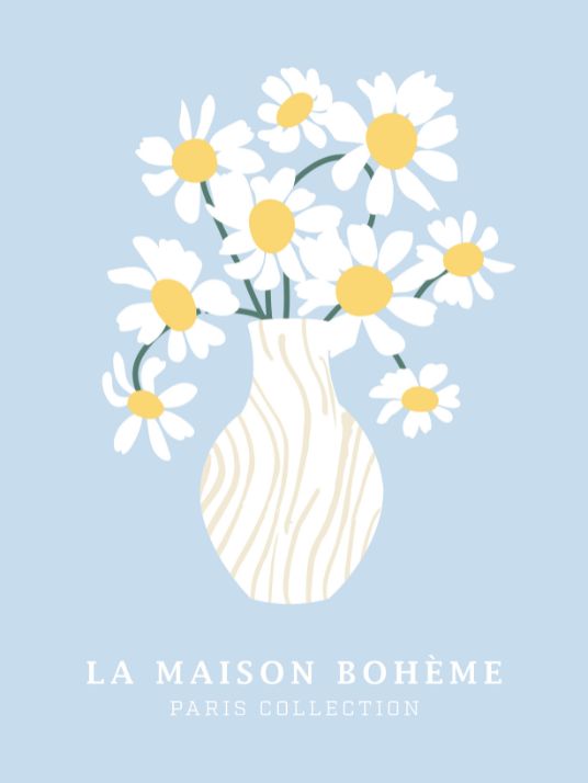 Camomile - Light Blue Art