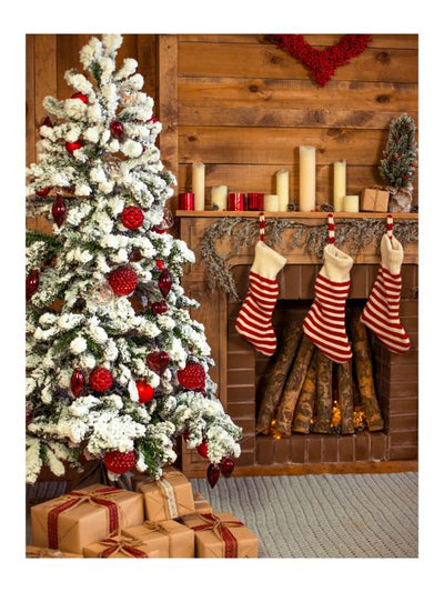 Julestemning foran peisen - Poster