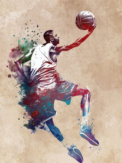 Basketball player in action - Basketball poster